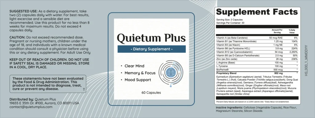 Quietum Plus ingredients